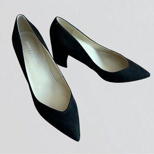 Marc Fisher LTD Caitlin 2 Black Suede Pointed
Toe Block Heels - Size 8